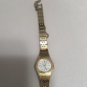 Vintage Gold Tone Ohasar Watch With Chain Sears Roebuck